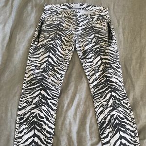 Zebra print jeans
